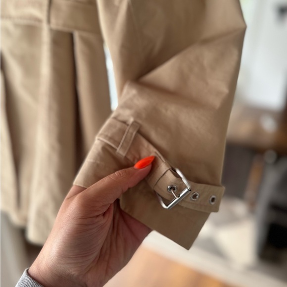 MICHAEL Michael Kors Khaki Double-Breasted Trench Coat with Belt - Picture 4 of 4